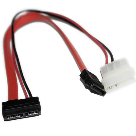Кабель соед. Slimline SATA 6+7P/SATA 7P+power for miniITX case