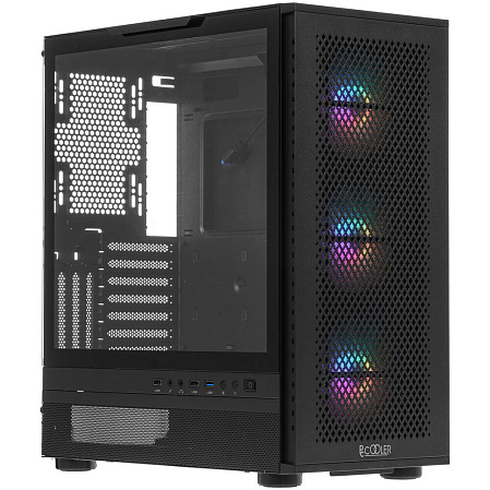 Корпус ATX Miditower PcCooler ME200 Mesh BK Black