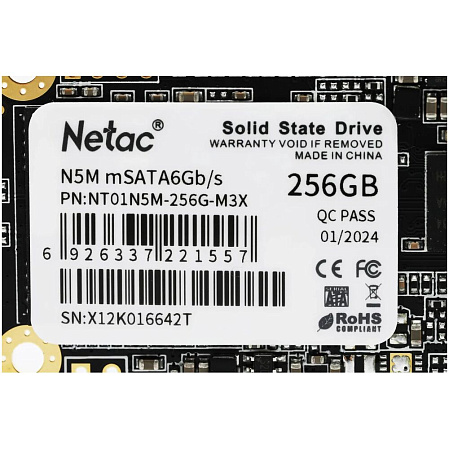 Внутренний SSD-накопитель 256Gb Netac N5M NT01N5M-256G-M3X mSATA