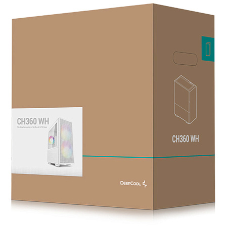 Корпус MicroATX Minitower Deepcool CH360 WH белый