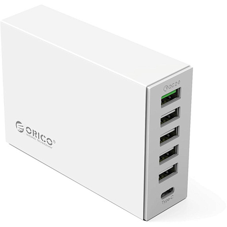 Сетевое зарядное устройство Orico TSL-6U-WH, 6 USB, White