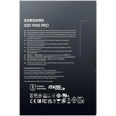 Внутренний SSD-накопитель 1000Gb Samsung 9100 Pro (MZ-VAP1T0BW) M.2 2280 PCI-E 5.0 x4
