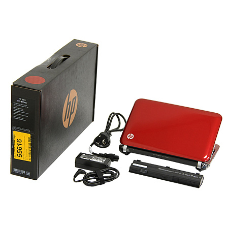 Нетбук HP Mini 110-4104er B1P18EA Red N2600/1Gb/320Gb/WiFi/BT/cam/10.1"/Win 7 starter