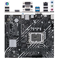 Материнская плата ASUS Prime H610M-D D4 H610 Socket-1700 2xDDR4, 4xSATA3, 1xM.2, 1xPCI-E16x, 2xUSB3.2, 1xCOM, D-Sub, HDMI, Glan, mATX
