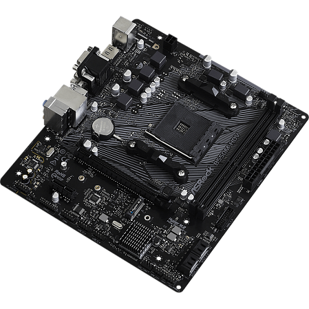 Материнская плата ASRock B550M-HDV B550 Socket AM4 2xDDR4, 4xSATA3, RAID, 1xM.2, 1xPCI-E16x, 4xUSB3.2, D-Sub, DVI-D, HDMI, Glan, mATX