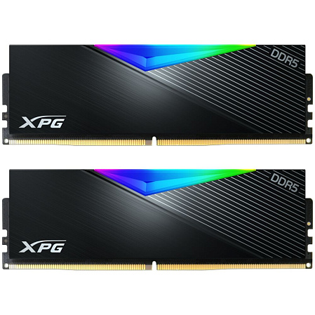Модуль памяти DIMM 32Gb 2х16Gb DDR5 PC51200 6400MHz ADATA XPG Lancer RGB Black (AX5U6400C3216G-DCLARBK)