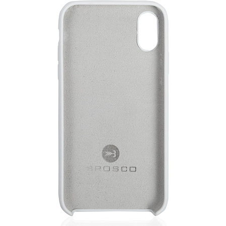 Чехол для Apple iPhone Xr Brosco Softrubber, накладка, белый