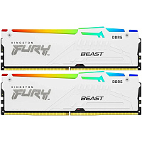 Модуль памяти DIMM 32Gb 2х16Gb DDR5 PC48000 6000MHz Kingston Fury Beast RGB White EXPO (KF560C36BWE2AK2-32)