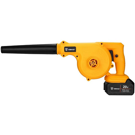 Аккумуляторная воздуходувка Deko DKBL20, 20В, 2x4.0Ач 063-4313