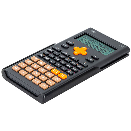 Калькулятор Deli E1720-black черный 10+2-разр.