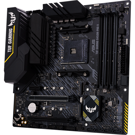 Материнская плата ASUS TUF Gaming B450M-Pro II B450 Socket AM4 4xDDR4, 6xSATA3, RAID, 2xM.2, 2xPCI-E16x, 5xUSB3.1, 1xUSB3.1 Type C, DP, HDMI, Glan, mATX