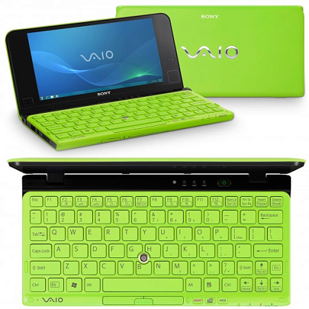 Нетбук Sony VPC-P11S1R/G Atom Z540/2G/64Gb SSD/WiFi/BT/cam/8"/Win7 HP/Green Wimax