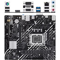 Материнская плата ASUS Prime H610M-D H610 Socket-1700 2xDDR5, 4xSATA3, 1xM.2, 1xPCI-E16x, 2xUSB3.2, 1xCOM, D-Sub, HDMI, Glan, mATX