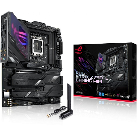 Материнская плата ASUS ROG Strix Z790-E Gaming WiFi Z790 Socket-1700 4xDDR5, 4xSATA3, RAID, 5xM.2, 3xPCI-E16x, 10xUSB3.2, 2xUSB3.2 Type C, DP, HDMI, WiFi, 2.5Glan, ATX