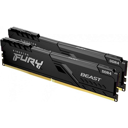 Модуль памяти DIMM 64Gb 2х32Gb DDR4 PC28800 3600MHz Kingston Fury Beast Black (KF436C18BBK2/64)
