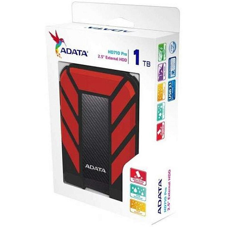 Внешний жесткий диск 2.5\" 1Tb A-Data (AHD710P-1TU31-CRD) USB 3.1 HD710 Pro Красный