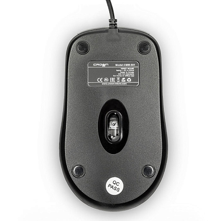 Мышь Crown CMM-501 Silent Optical Black проводная