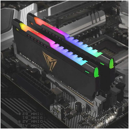 Модуль памяти DIMM 64Gb 2х32Gb DDR4 PC25600 3200MHz Patriot Memory Viper Steel RGB (PVSR464G320C8K)