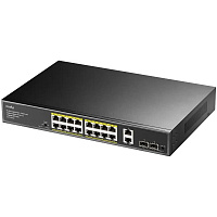 Коммутатор Cudy GS1018PS2 (L2) неуправляемый 18 портов 10/100/1000Мбит/с, 2SFP 16хPoE 200W