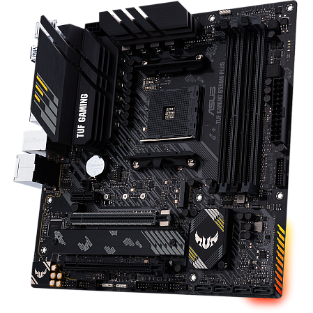 Материнская плата ASUS TUF Gaming B550M-Plus B550 Socket AM4 4xDDR4, 4xSATA3, RAID, 2xM.2, 2xPCI-E16x, 5xUSB3.2, 1xUSB3.2 Type C, DP, HDMI, 2.5Glan, mATX