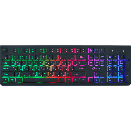 Клавиатура Oklick 440ML Black slim LED