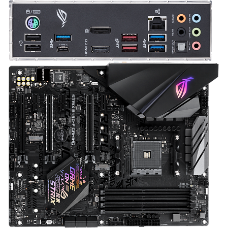 Материнская плата ASUS ROG Strix B450-F Gaming B450 Socket AM4 4xDDR4, 6xSATA3, RAID, 2xM.2, 3xPCI-E16x, 6xUSB3.1, DP, HDMI, Glan, ATX