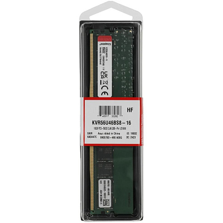Модуль памяти DIMM 16Gb DDR5 PC44800 5600MHz Kingston (KVR56U46BS8-16)