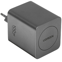 Сетевое зарядное устройство Ugreen X616 (65828) 100W 2xType C + USB, темно-серый