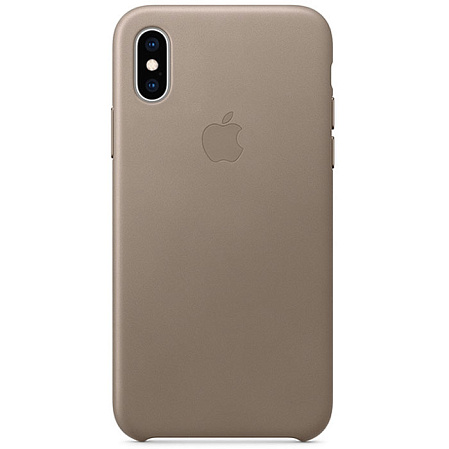 Чехол для Apple iPhone Xs Leather Case Taupe