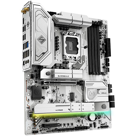Материнская плата ASRock Z890 Steel Legend WiFi Z890 Soc-1851 4xDDR5, 4xSATA3, RAID, 4хM.2, 3xPCI-E16x, 6xUSB3.2, 2xUSB3.2 Type C, DP, HDMI, WiFi 2.5Glan, ATX