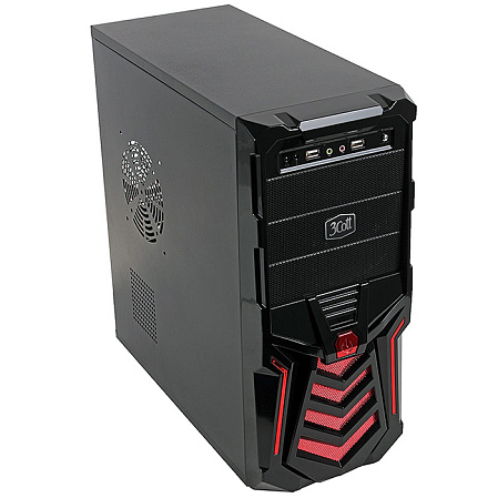 Корпус ATX Miditower 3Cott Gladiator 3C-ATX110GR 500W Red