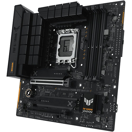 Материнская плата ASUS TUF Gaming B760M-BTF WiFi D4 B760 Socket-1700 4xDDR4, 4xSATA3, RAID, 3xM.2, 2xPCI-E16x, 3xUSB3.2, 3xUSB3.2 Type C, DP, HDMI, 2.5Glan, mATX