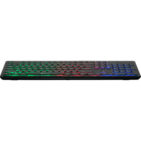 Клавиатура Oklick 510ML Black slim Multimedia LED