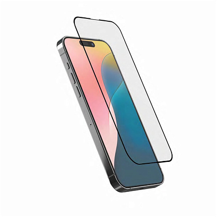 Защитное стекло для Apple iPhone 16 Plus uBear Extreme Nano, с черной рамкой