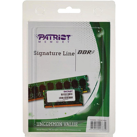 Модуль памяти SO-DIMM DDR3 4Gb PC12800 1600Mhz Patriot Memory (PSD34G160081S)