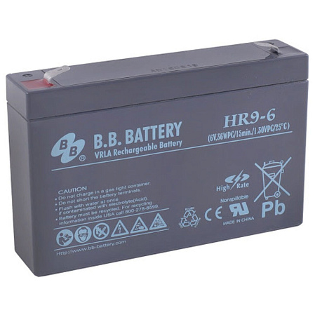 Батарея BB HR 9-6 , 6V 9Ah