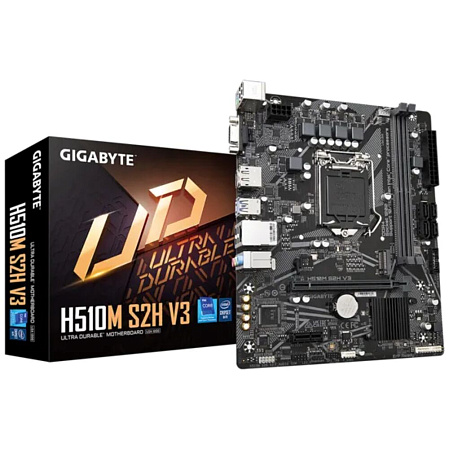 Материнская плата Gigabyte H510M S2H V3 2.0 Q470 Socket-1200 2xDDR4, 4xSATA3, 1xM.2, 1xPCI-E16x, 2xUSB3.2, D-Sub, DP, HDMI, Glan, mATX