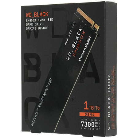 Внутренний SSD-накопитель 1000Gb Western Digital Black SN850X (WDS100T2X0E) M.2 2280 PCIe NVMe 4.0 x4