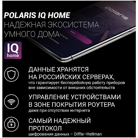 Мультиварка Polaris IQ Home PMC 5020 Wi Fi, серебристый/черный