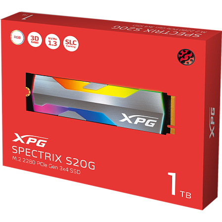 Внутренний SSD-накопитель 1000Gb A-Data Spectrix S20G ASPECTRIXS20G-1T-C M.2 2280 PCIe NVMe 3.0 x4