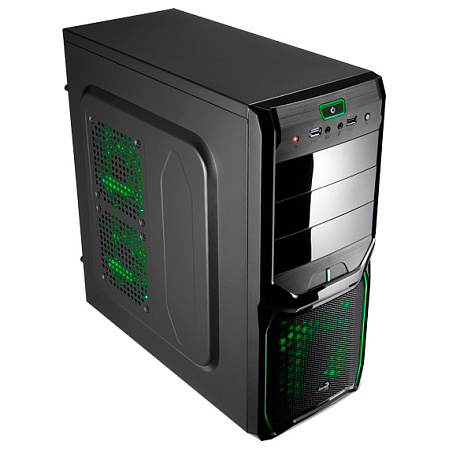 Корпус ATX Miditower AeroCool V3X Advanced Evil Green Edition Black/Green