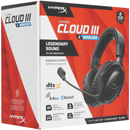 Гарнитура HyperX Cloud III S Wireless Black