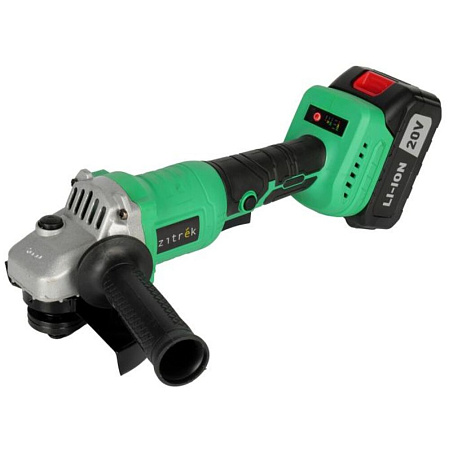 Аккумуляторная угловая шлифмашина Zitrek ZKAG20-125 PRO (125мм, 20B, Li-Ion аккум. 4 Aч - 2шт, ЗУ, кейс) 083-1079