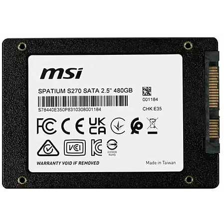 Внутренний SSD-накопитель 480Gb MSI S78-440E350-P83 SATA3 2.5" Spatium S270