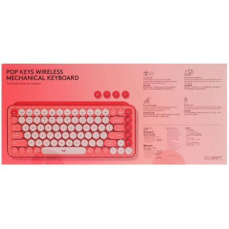 Клавиатура Logitech POP Keys Wireless Keyboard Rose White