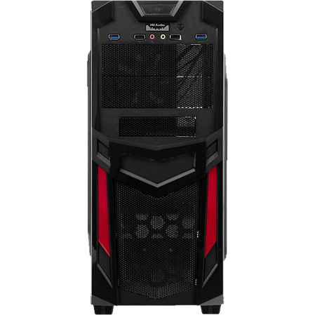 Корпус ATX Miditower Accord R-03B Black/Red