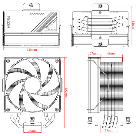 Охлаждение CPU Cooler for CPU ID-COOLING FROZN A410 ARGB Black S1155/1156/1150/1151/1200/1700/AM4/AM5