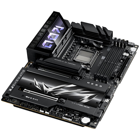Материнская плата ASUS ROG Crosshair X870E Hero X870E Socket AM5 4xDDR5, 4xSATA3, RAID, 5xM.2, 2xPCI-E16x, 6xUSB3.2, 4xUSB3.2 Type C, DP, HDMI, WiFi, 5Glan, ATX