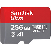 Карта памяти Micro SecureDigital 256Gb SanDisk Ultra microSDXC class 10 UHS-1 A1 SDSQUAC-256G-GN6MA