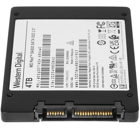 Внутренний SSD-накопитель 4000Gb Western Digital Red WDS400T2R0A SATA3 2.5"